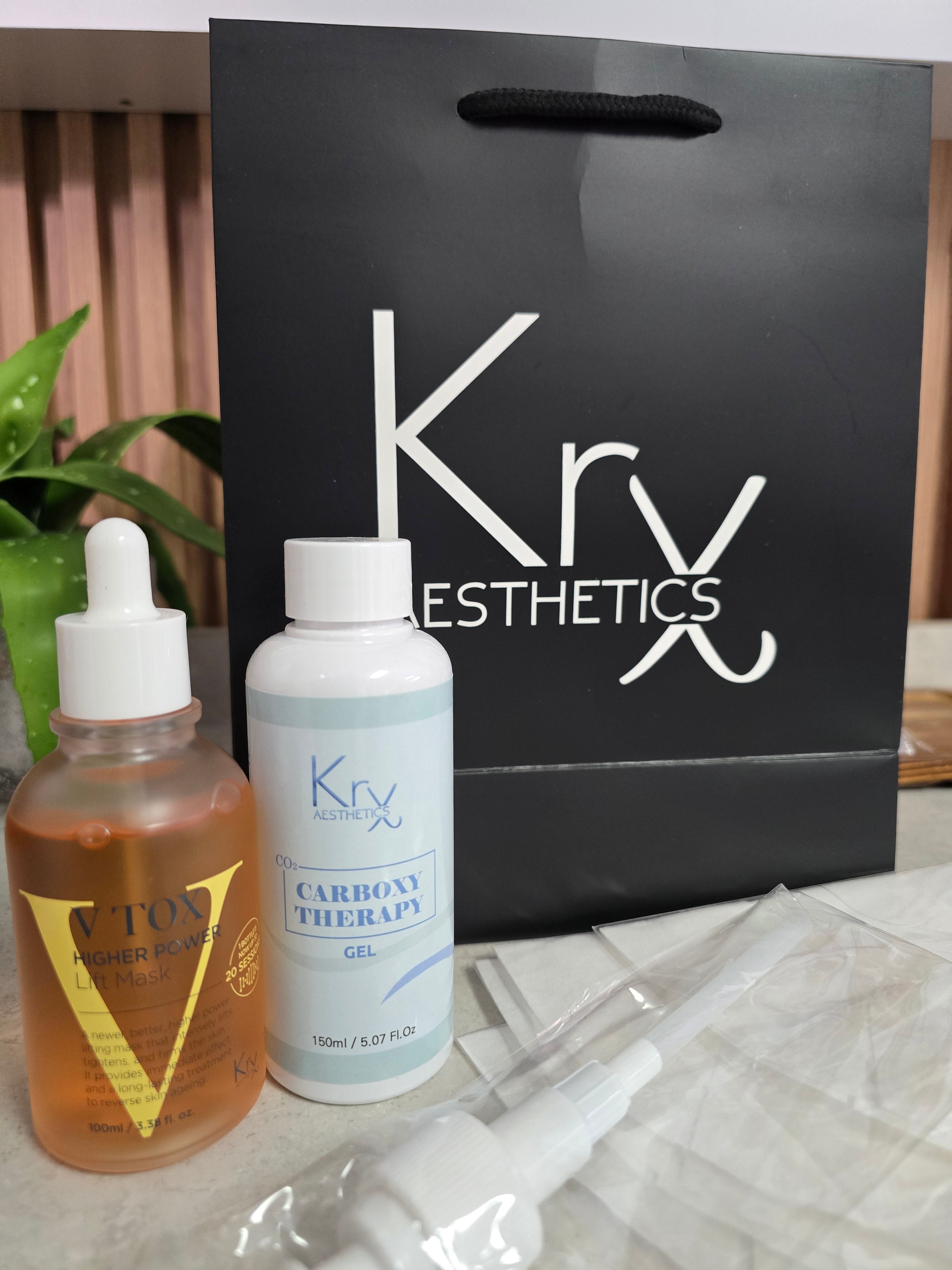 Dúo V-TOX HIGHER POWER LIFT MASK + CARBOXY THERAPY 6 PIEZAS