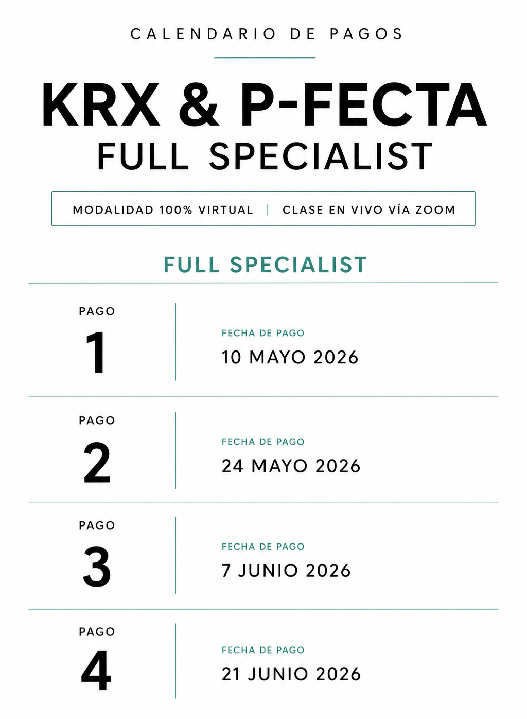 CERTIFICACIÓN KRX AESTHETICS & PFECT-A FULL SPECIALIST